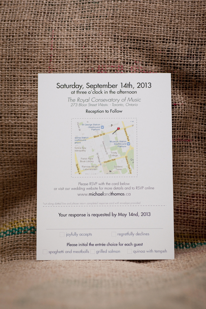 toronto wedding invitation