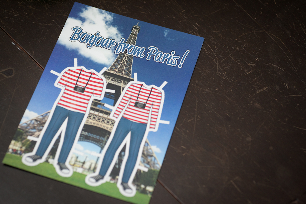 custom paris postcard