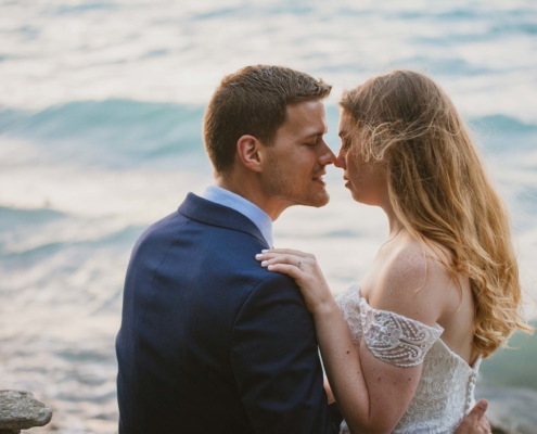 sunset wedding photography