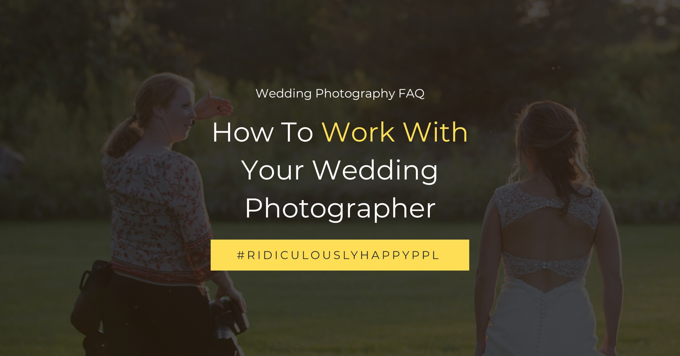 working with your wedding photographer