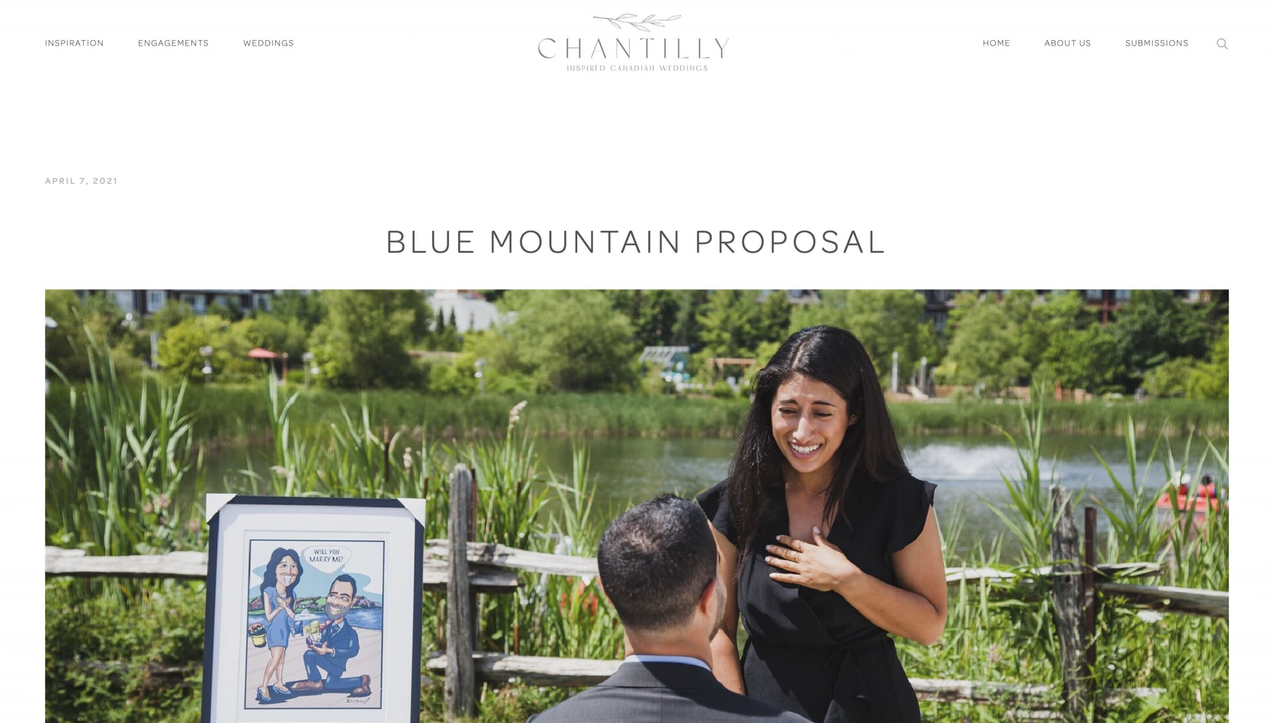 romantic blue mountain proposal feature