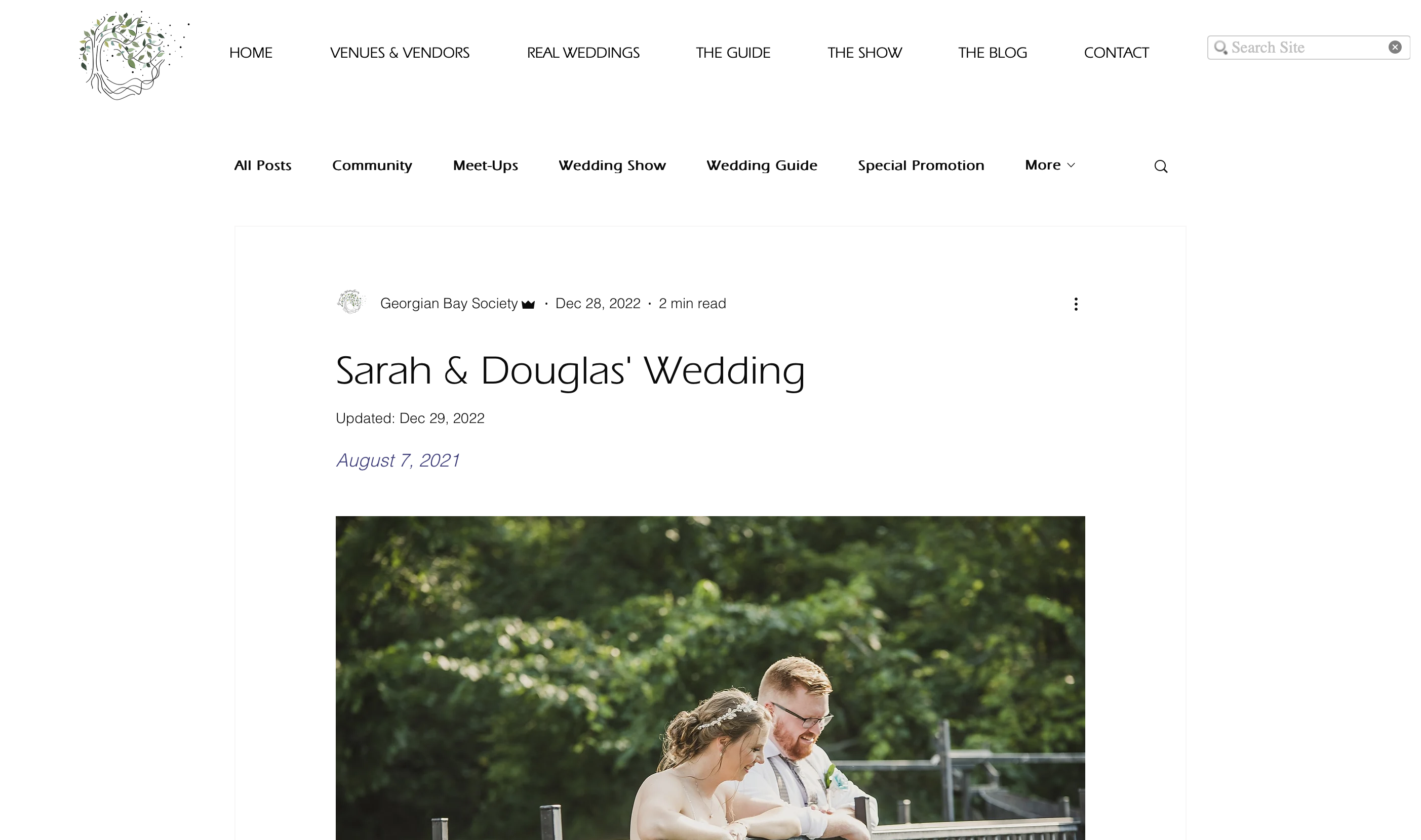 Georgian bay wedding society feature