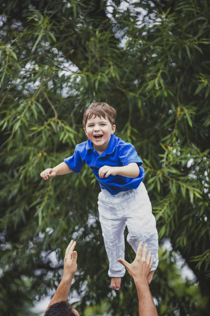 throwing toddler in air