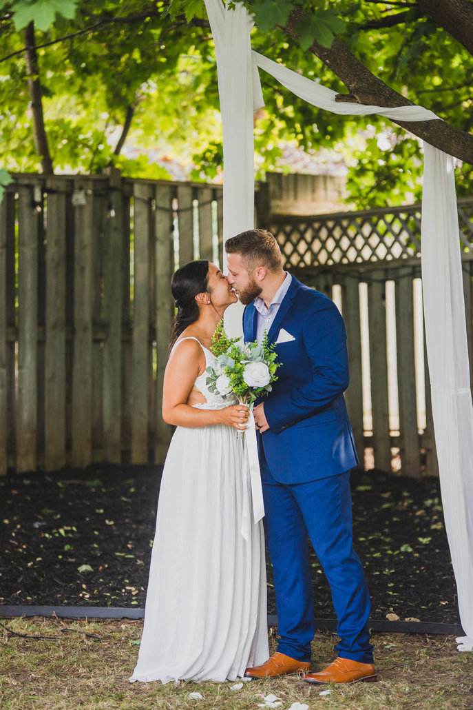 first kiss as husband and wife