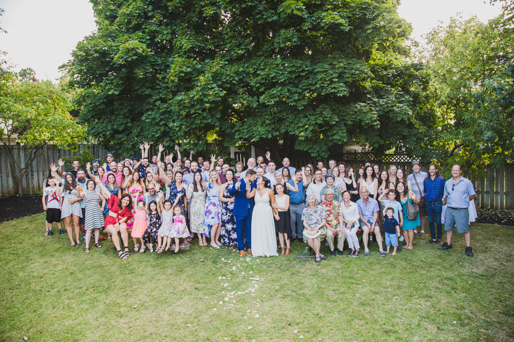 all the wedding guests at a Barrie, Ontario wedding