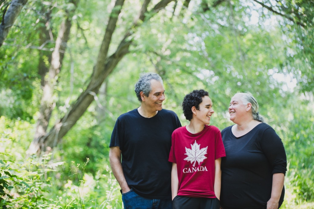 family of 3 in Thornbury, Ontario